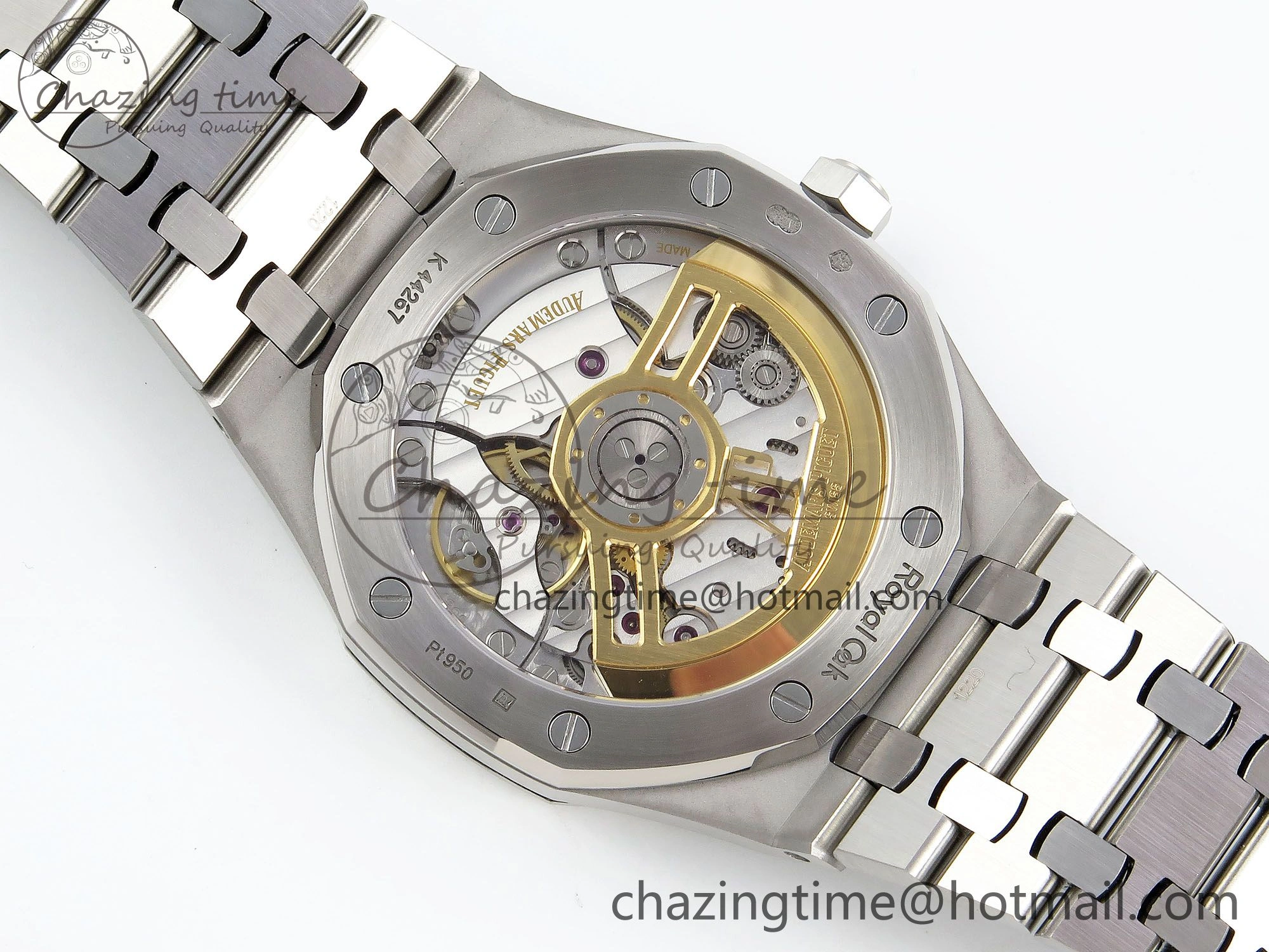 Comfortable Royal Oak 41mm 15510 Frosted SS APSF 1:1 Best Edition Black Textured Dial on SS Bracelet SA4302 Super Clone 4416