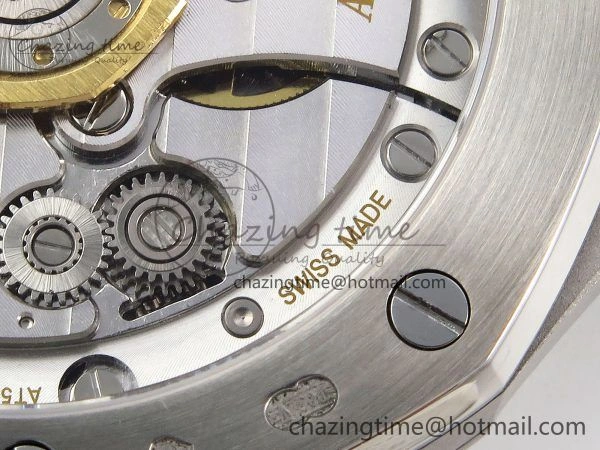 Comfortable Royal Oak 41mm 15510 Frosted SS APSF 1:1 Best Edition Black Textured Dial on SS Bracelet SA4302 Super Clone 4416