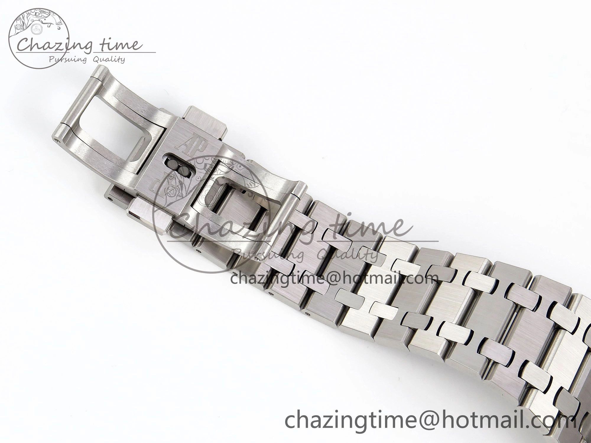 Comfortable Royal Oak 41mm 15510 Frosted SS APSF 1:1 Best Edition Black Textured Dial on SS Bracelet SA4302 Super Clone 4416