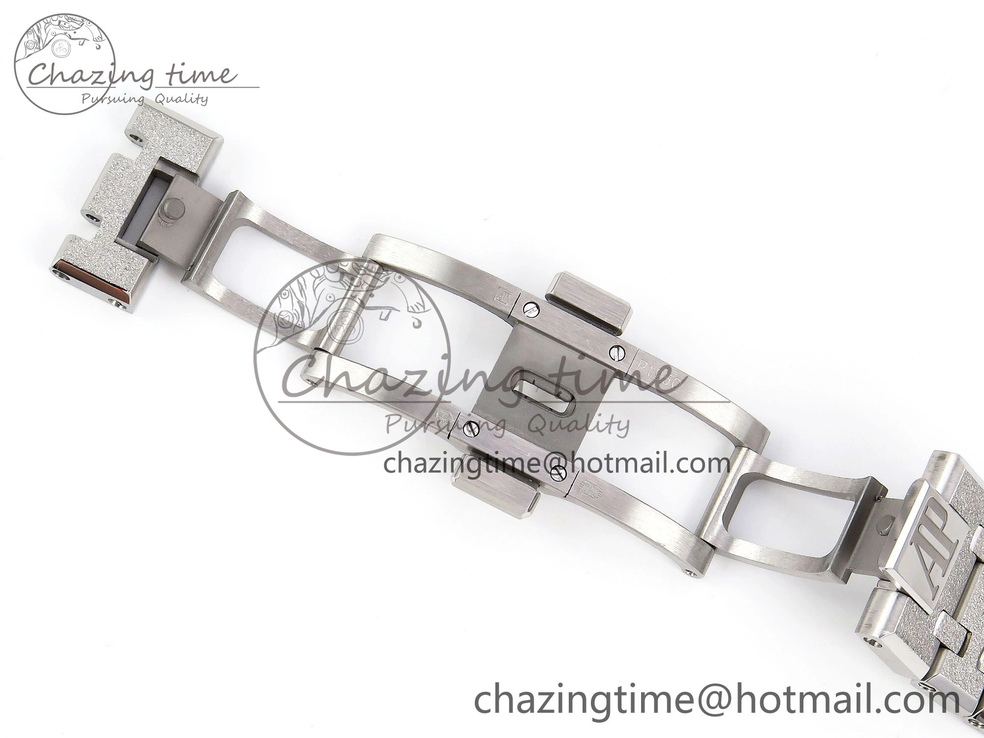Comfortable Royal Oak 41mm 15510 Frosted SS APSF 1:1 Best Edition Black Textured Dial on SS Bracelet SA4302 Super Clone 4416