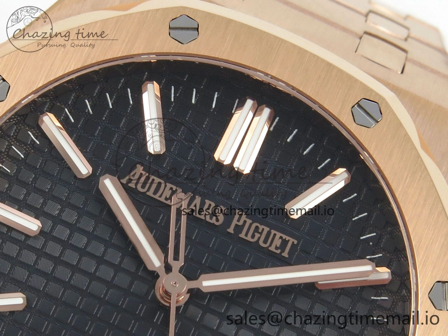 Packable Royal Oak 41mm 15510 RG RSF 1:1 Best Edition Black Dial on RG Bracelet SA4302 Super Clone 4218