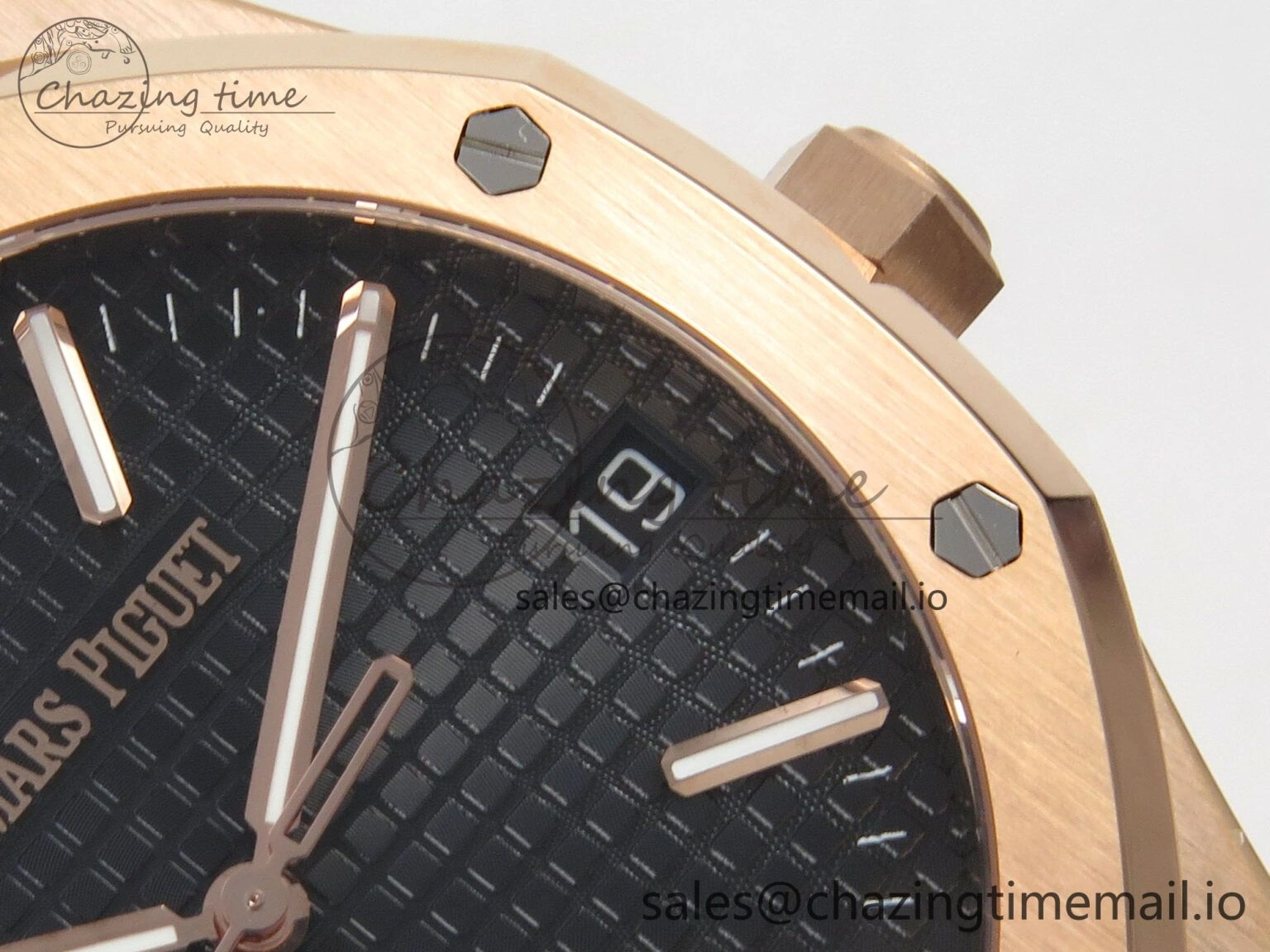 Packable Royal Oak 41mm 15510 RG RSF 1:1 Best Edition Black Dial on RG Bracelet SA4302 Super Clone 4218