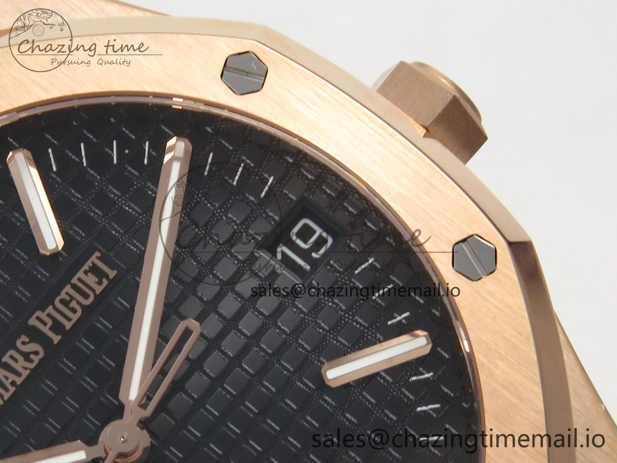 Packable Royal Oak 41mm 15510 RG RSF 1:1 Best Edition Black Dial on RG Bracelet SA4302 Super Clone 4218