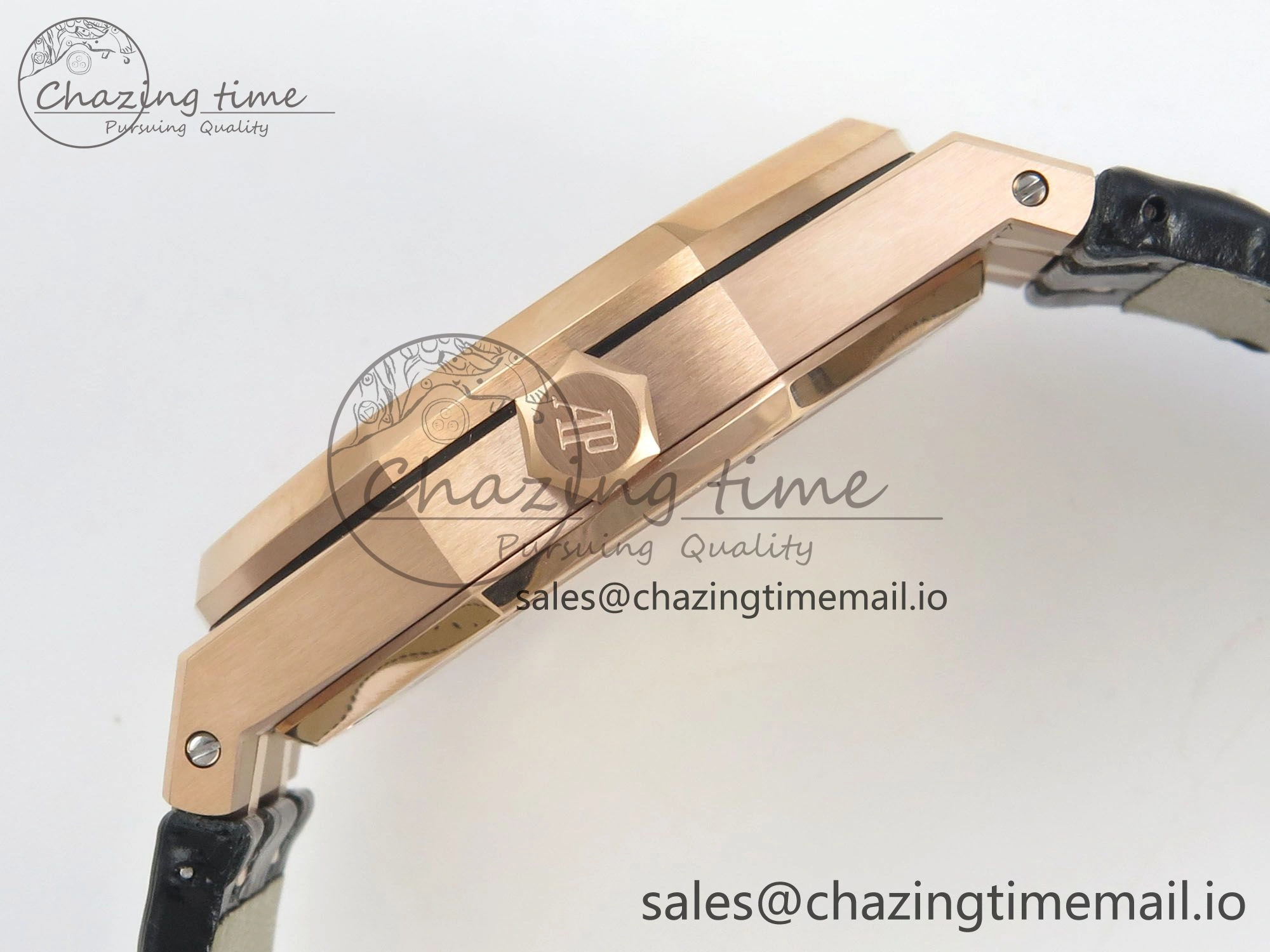 HighPerformance Royal Oak 41mm 15510 RG RSF 1:1 Best Edition Blue Dial on Black leather strap SA4302 Super Clone 4216