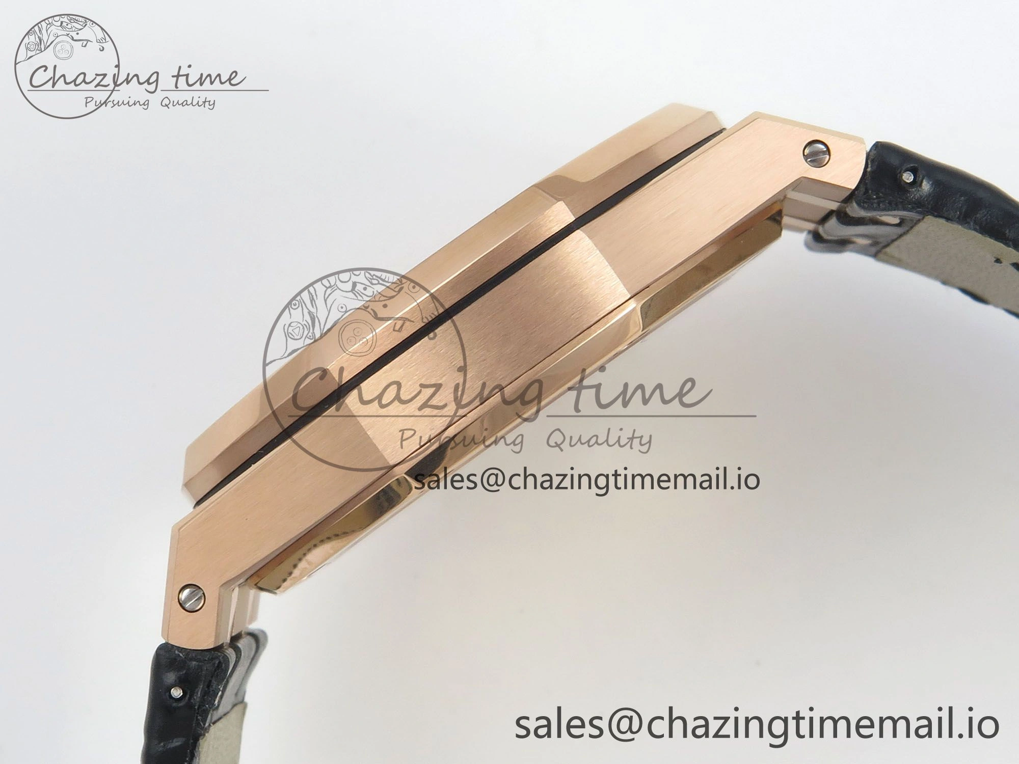 HighPerformance Royal Oak 41mm 15510 RG RSF 1:1 Best Edition Blue Dial on Black leather strap SA4302 Super Clone 4216