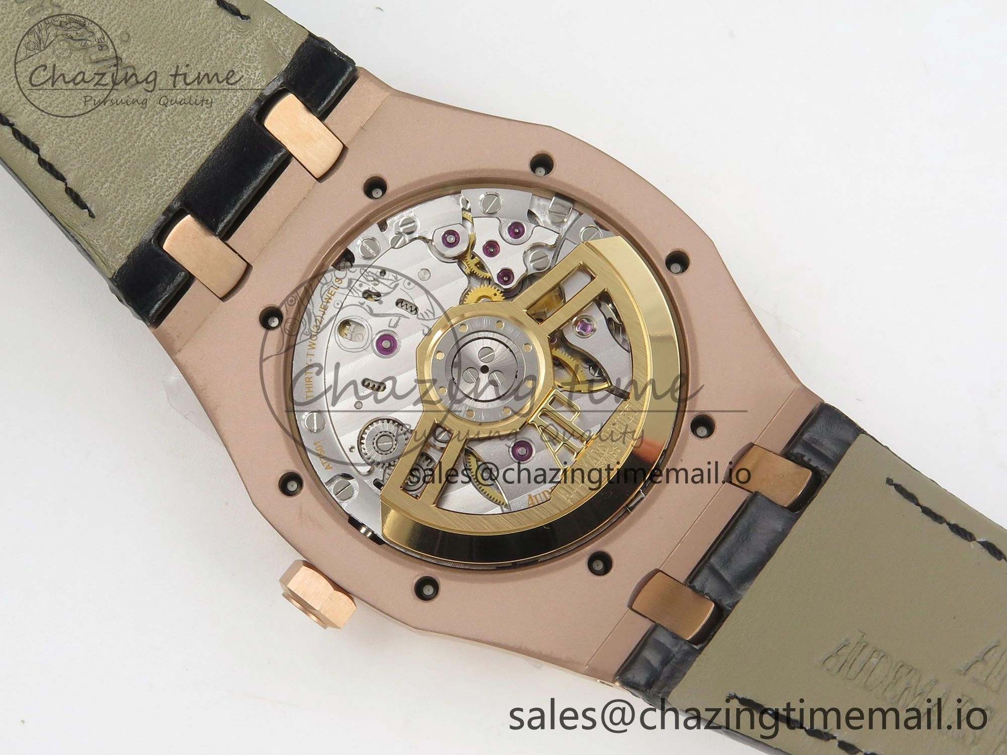 HighPerformance Royal Oak 41mm 15510 RG RSF 1:1 Best Edition Blue Dial on Black leather strap SA4302 Super Clone 4216