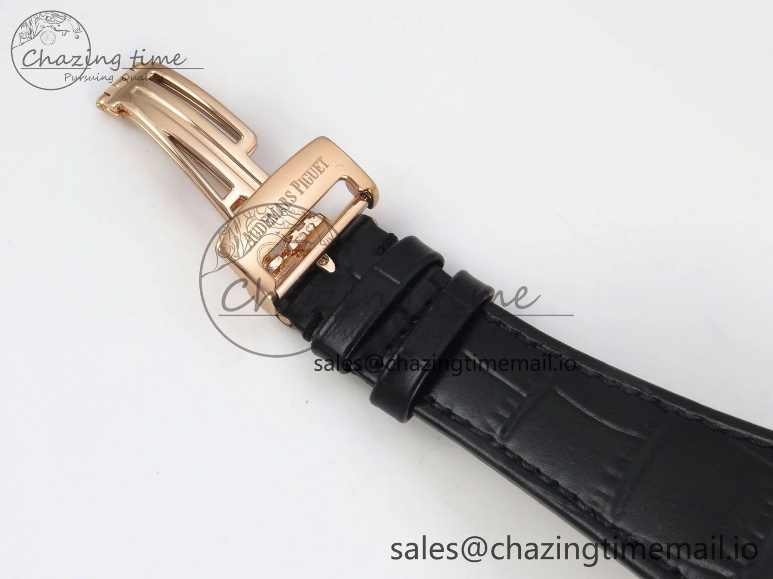 HighPerformance Royal Oak 41mm 15510 RG RSF 1:1 Best Edition Blue Dial on Black leather strap SA4302 Super Clone 4216