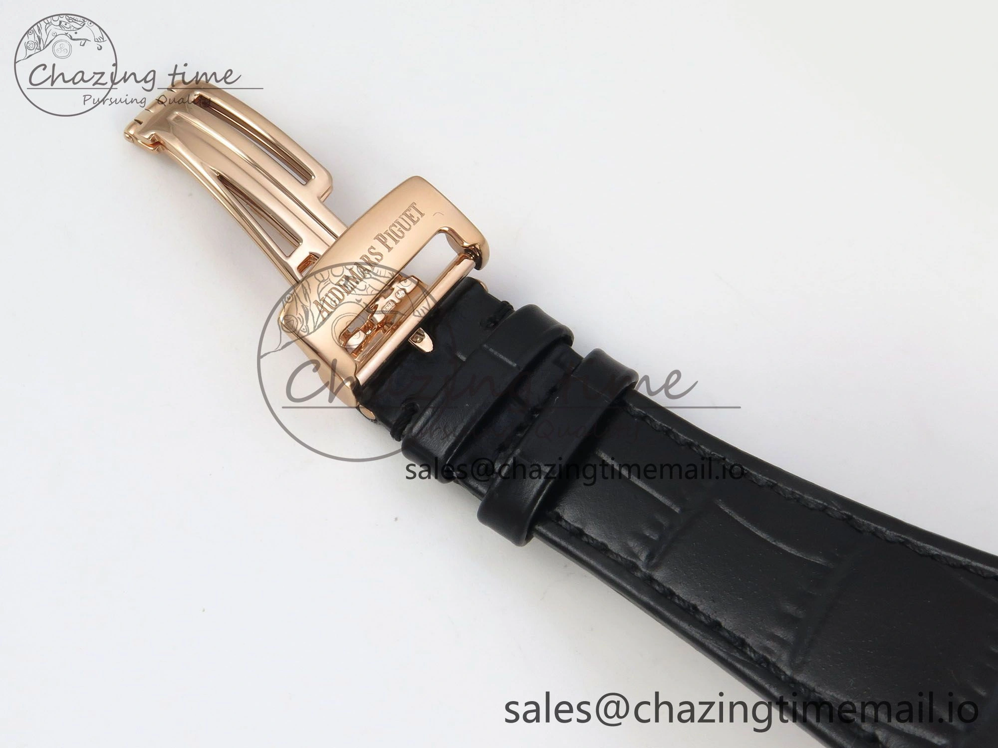 HighPerformance Royal Oak 41mm 15510 RG RSF 1:1 Best Edition Blue Dial on Black leather strap SA4302 Super Clone 4216