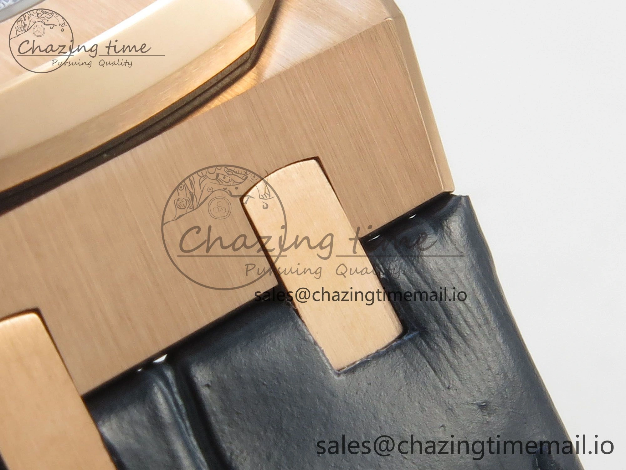 HighQuality Royal Oak 41mm 15510 RG RSF 1:1 Best Edition Blue Dial on Blue leather strap SA4302 Super Clone 4214