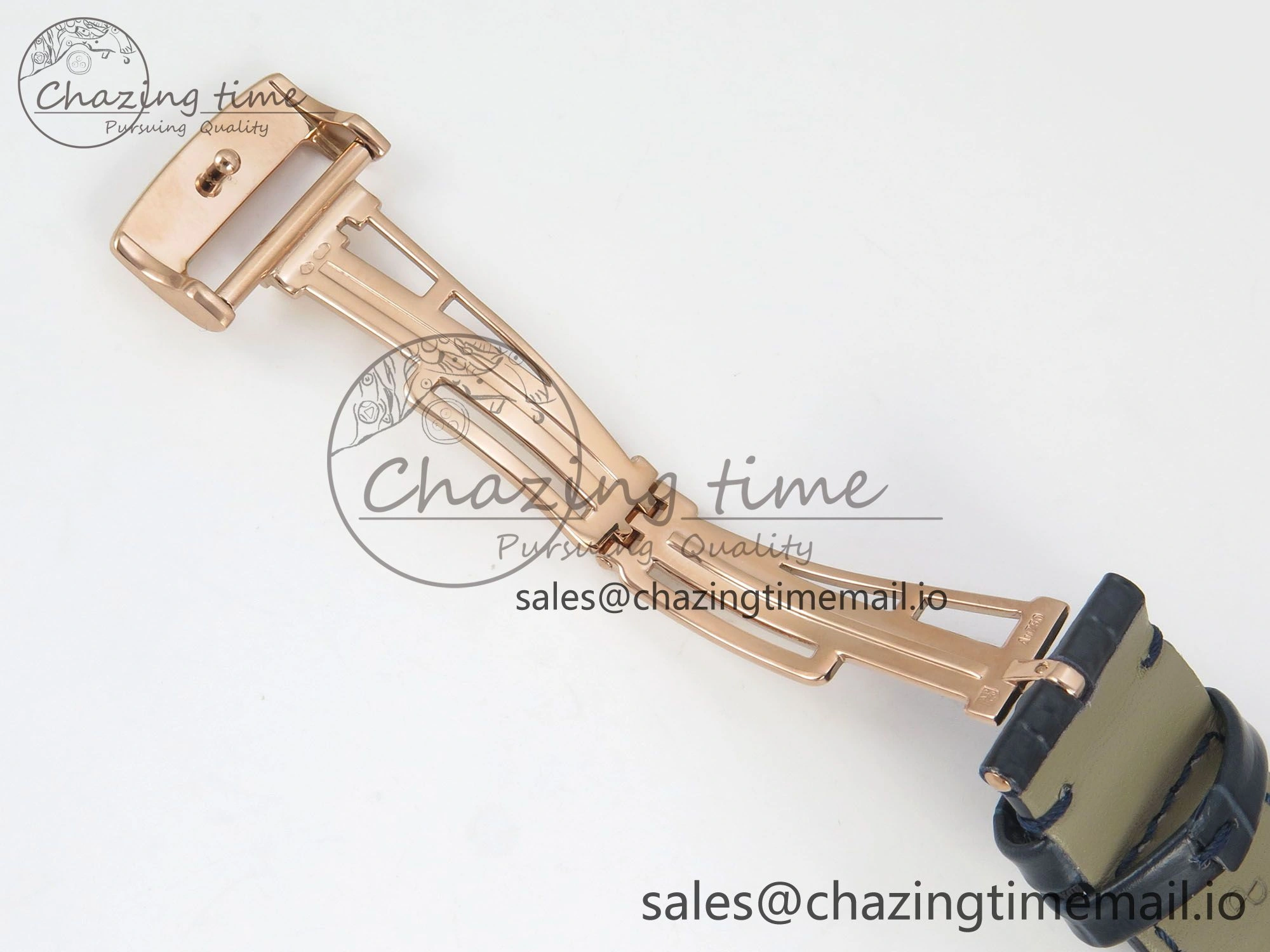 HighQuality Royal Oak 41mm 15510 RG RSF 1:1 Best Edition Blue Dial on Blue leather strap SA4302 Super Clone 4214