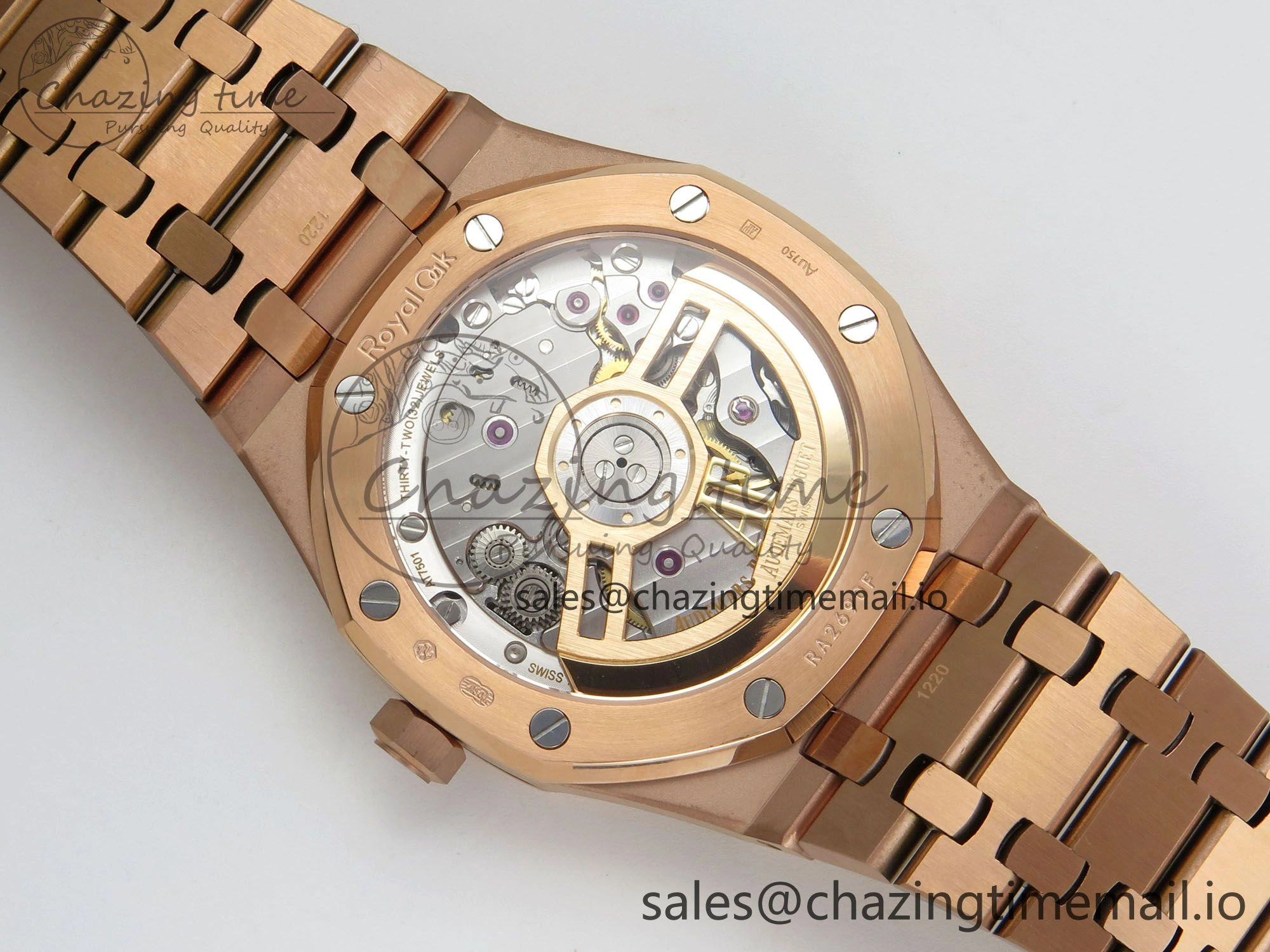 Royal Oak 41mm 15510 RG RSF 1:1 Best Edition Blue Dial on RG Bracelet SA4302 Super Clone Packable 4217