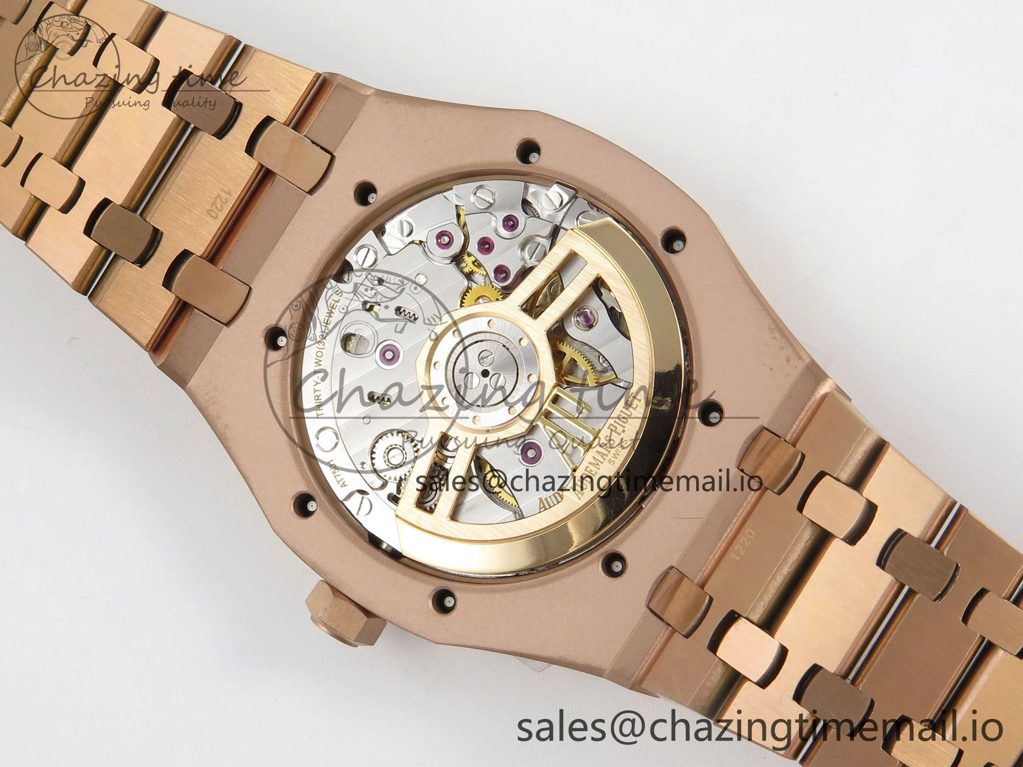 Royal Oak 41mm 15510 RG RSF 1:1 Best Edition Blue Dial on RG Bracelet SA4302 Super Clone Packable 4217