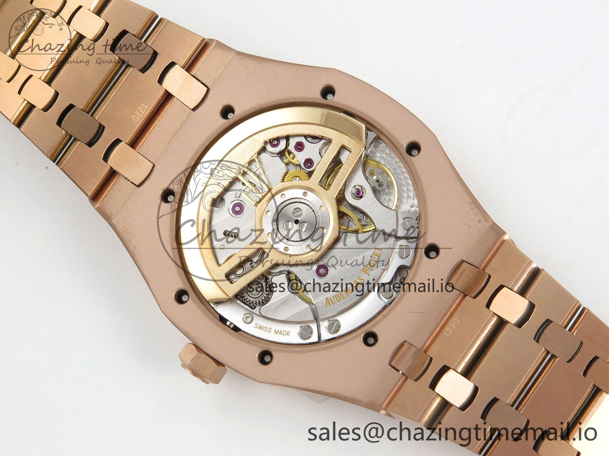 Royal Oak 41mm 15510 RG RSF 1:1 Best Edition Blue Dial on RG Bracelet SA4302 Super Clone Packable 4217