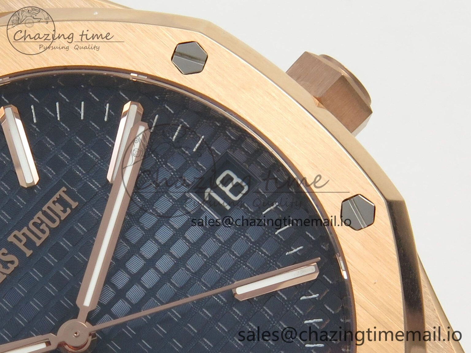 Royal Oak 41mm 15510 RG RSF 1:1 Best Edition Blue Dial on RG Bracelet SA4302 Super Clone Packable 4217