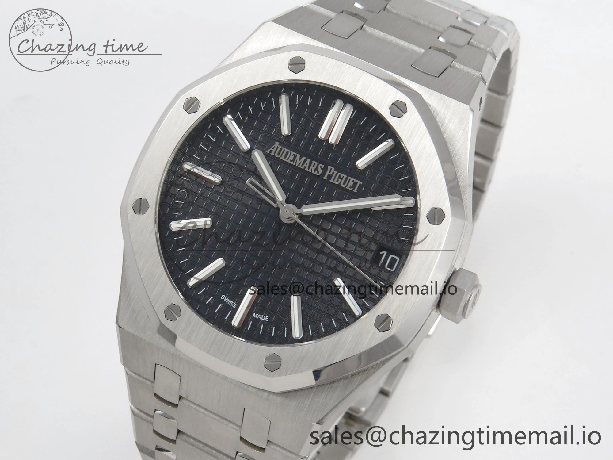Affordable Royal Oak 41mm 15510 SS RSF 1:1 Best Edition Black Dial on SS Bracelet SA4302 Super Clone 4219