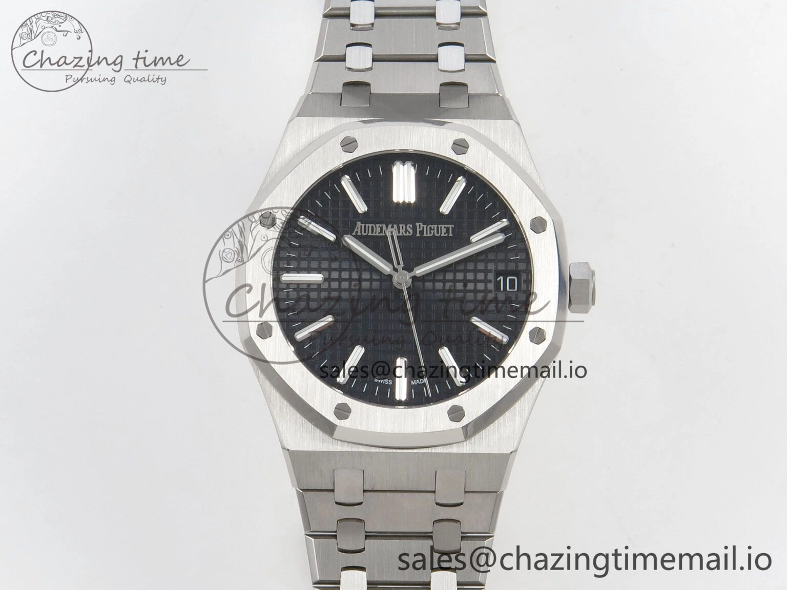 Affordable Royal Oak 41mm 15510 SS RSF 1:1 Best Edition Black Dial on SS Bracelet SA4302 Super Clone 4219