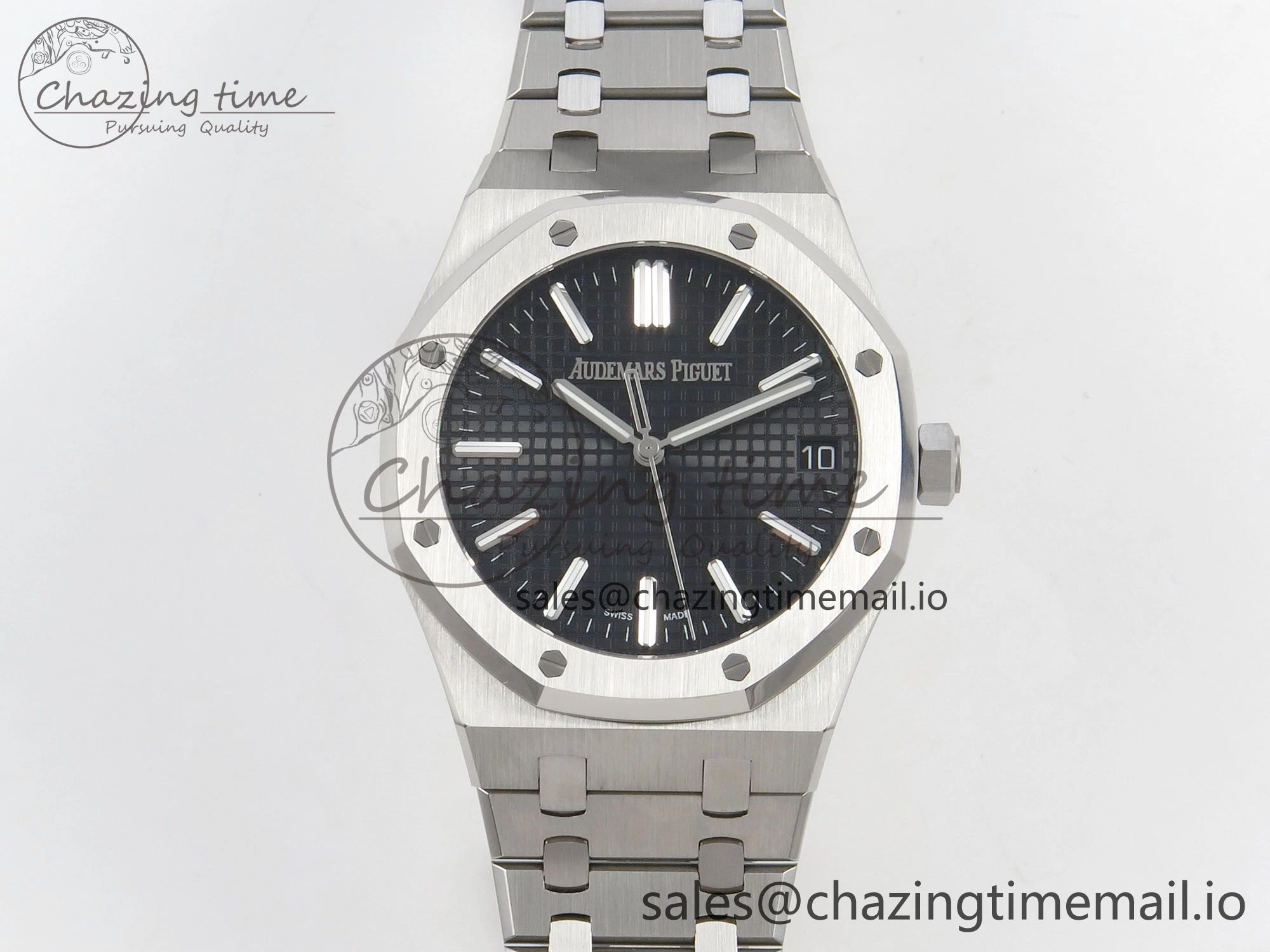 Affordable Royal Oak 41mm 15510 SS RSF 1:1 Best Edition Black Dial on SS Bracelet SA4302 Super Clone 4219