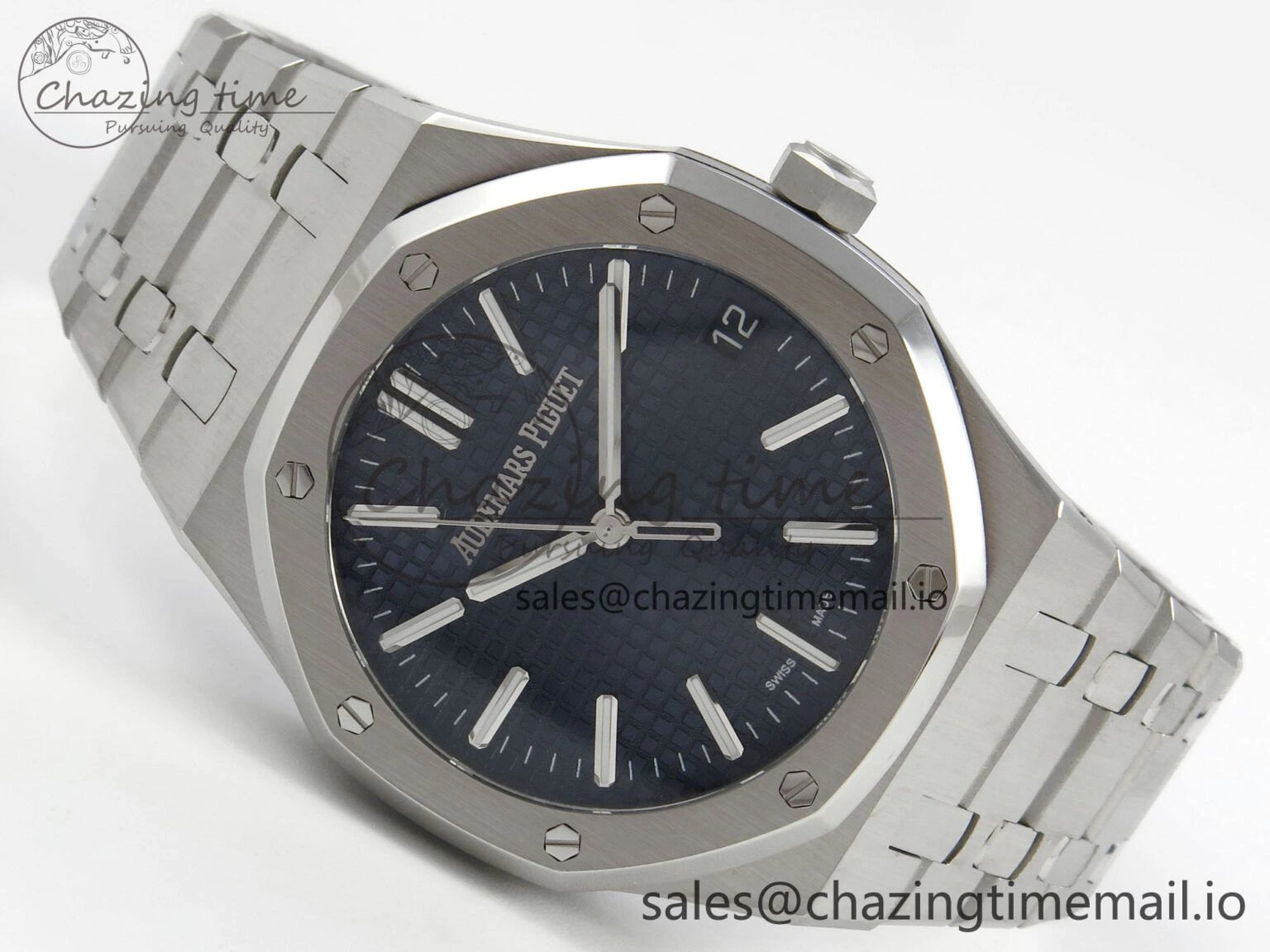 Royal Oak 41mm 15510 SS RSF 1:1 Best Edition Blue Dial on SS Bracelet SA4302 Super Clone MoistureWicking 4220
