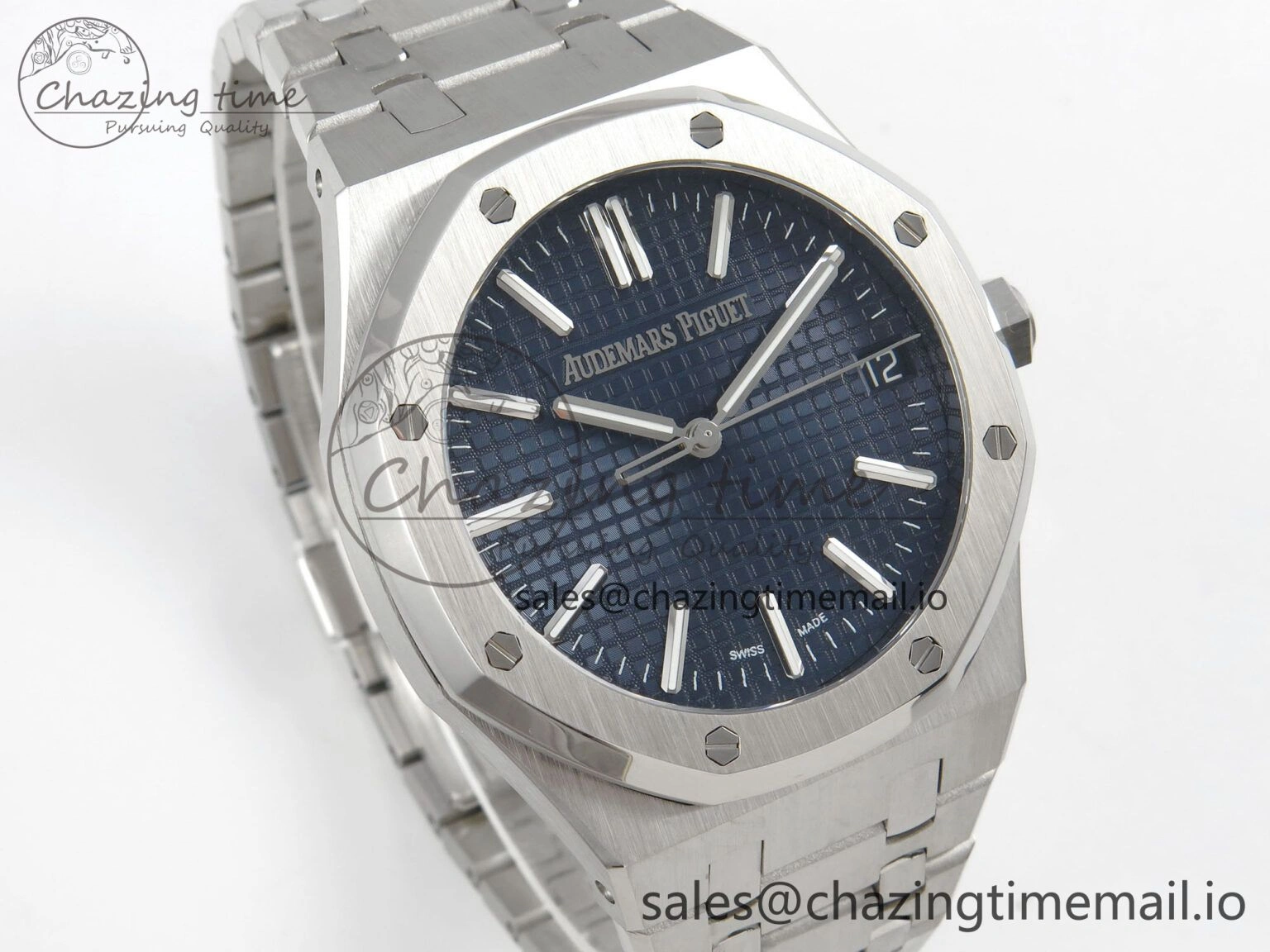 Royal Oak 41mm 15510 SS RSF 1:1 Best Edition Blue Dial on SS Bracelet SA4302 Super Clone MoistureWicking 4220