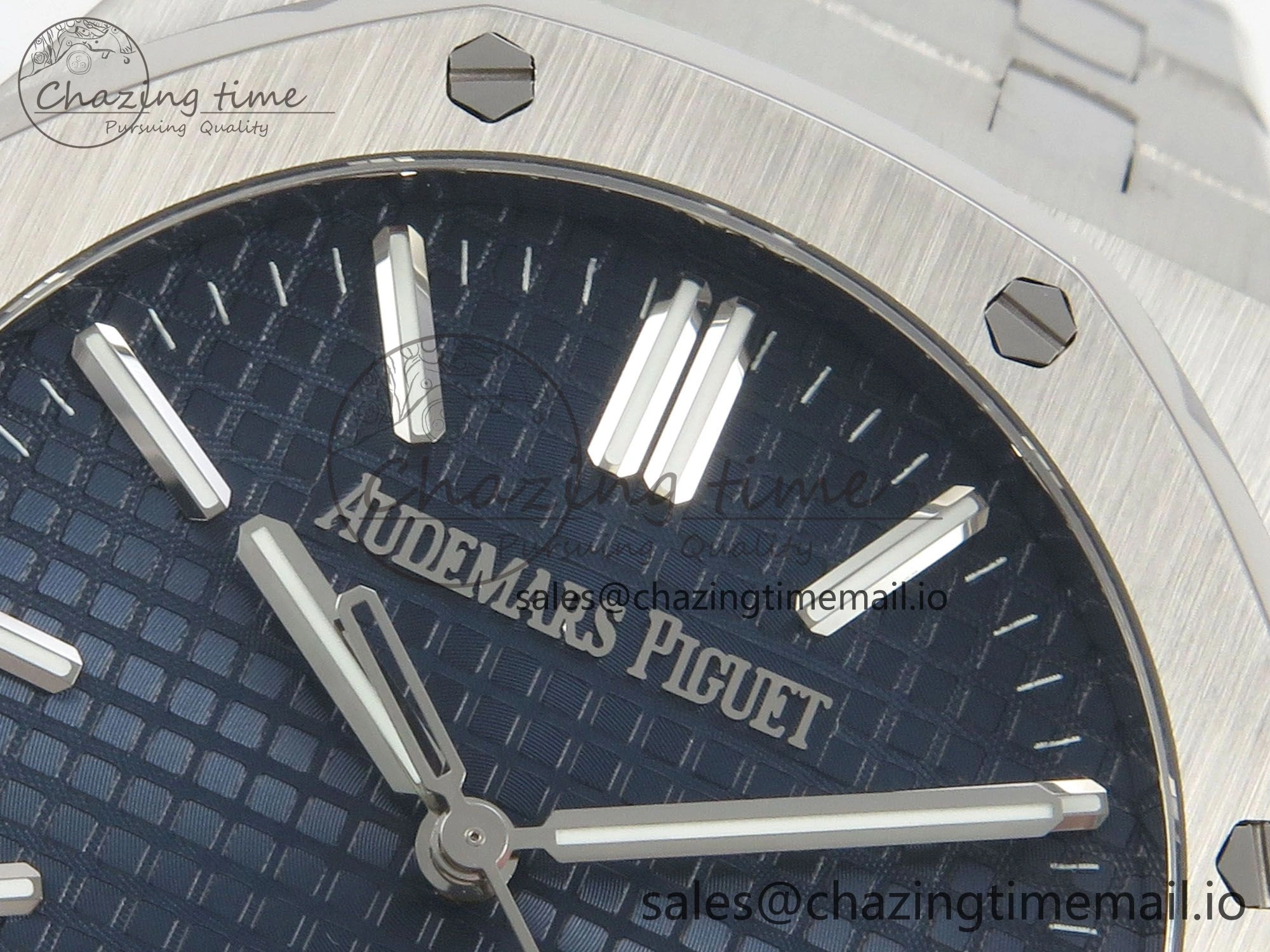 Royal Oak 41mm 15510 SS RSF 1:1 Best Edition Blue Dial on SS Bracelet SA4302 Super Clone MoistureWicking 4220