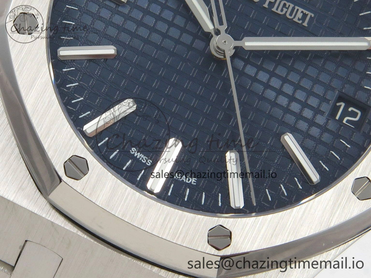 Royal Oak 41mm 15510 SS RSF 1:1 Best Edition Blue Dial on SS Bracelet SA4302 Super Clone MoistureWicking 4220