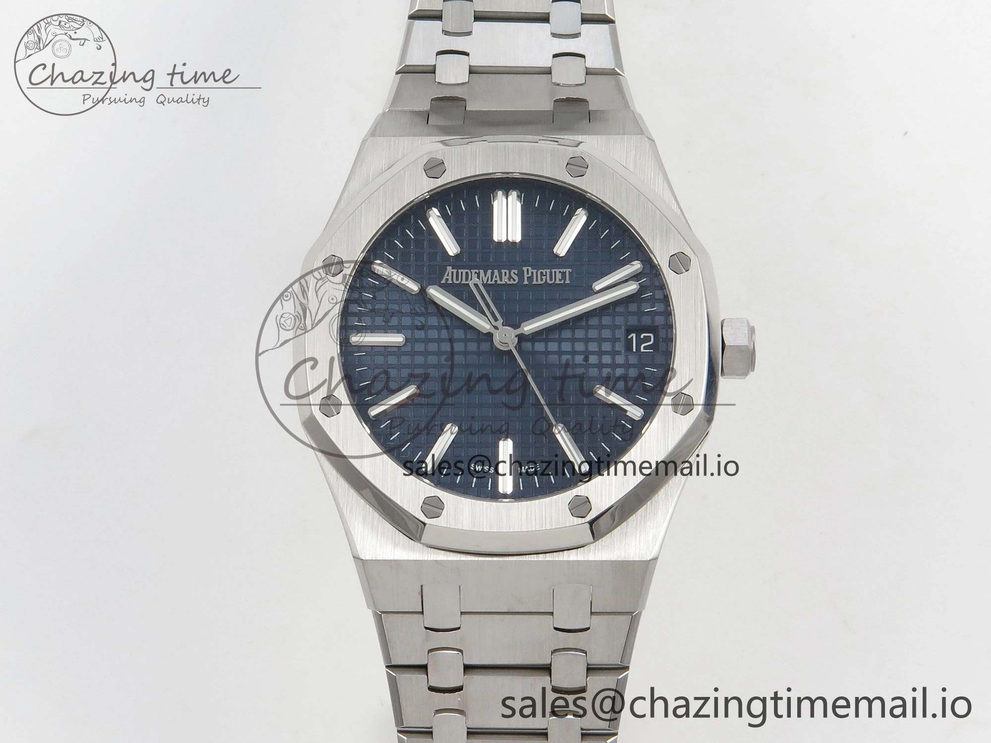 Royal Oak 41mm 15510 SS RSF 1:1 Best Edition Blue Dial on SS Bracelet SA4302 Super Clone MoistureWicking 4220