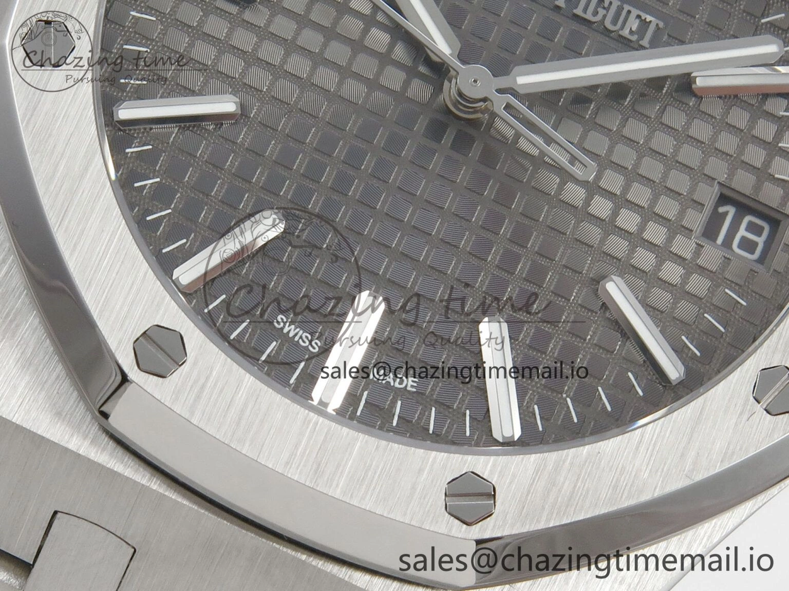 Royal Oak 41mm 15510 SS RSF 1:1 Best Edition Gray Dial on SS Bracelet SA4302 Super Clone Casual 4221