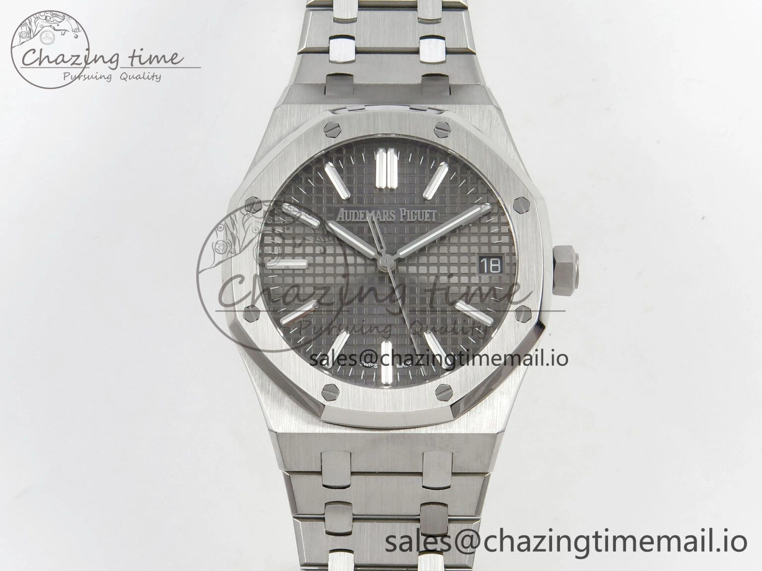 Royal Oak 41mm 15510 SS RSF 1:1 Best Edition Gray Dial on SS Bracelet SA4302 Super Clone Casual 4221