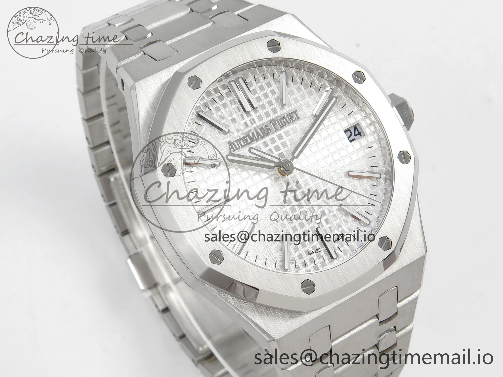 Royal Oak 41mm 15510 SS RSF 1:1 Best Edition Silver Dial on SS Bracelet SA4302 Super Clone UrbanChic 4222