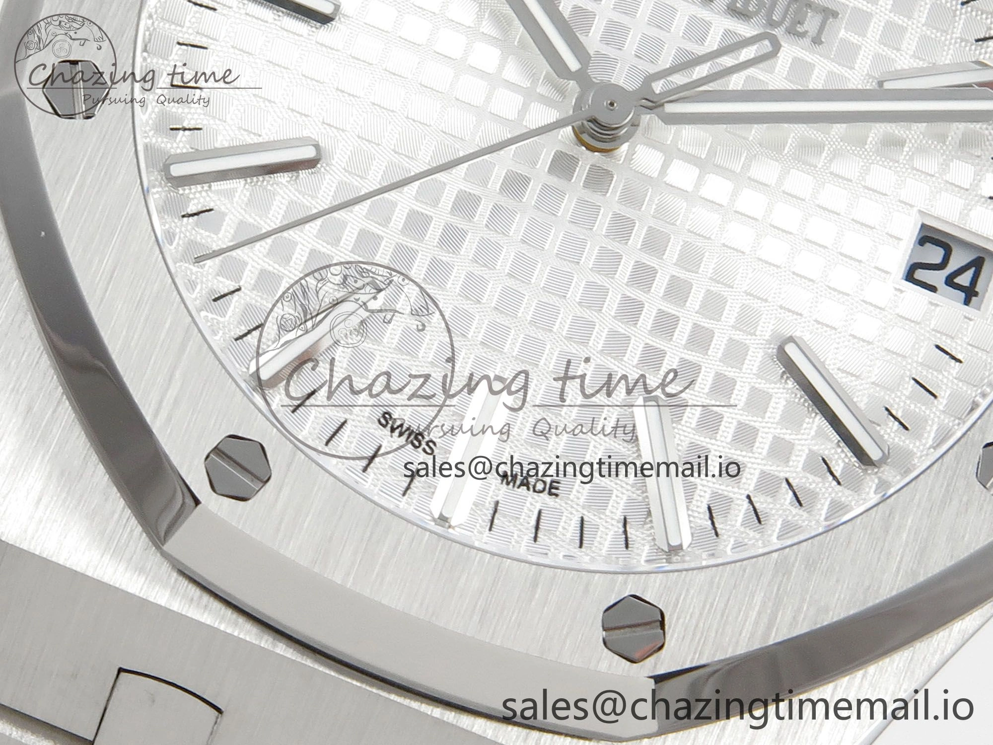 Royal Oak 41mm 15510 SS RSF 1:1 Best Edition Silver Dial on SS Bracelet SA4302 Super Clone UrbanChic 4222