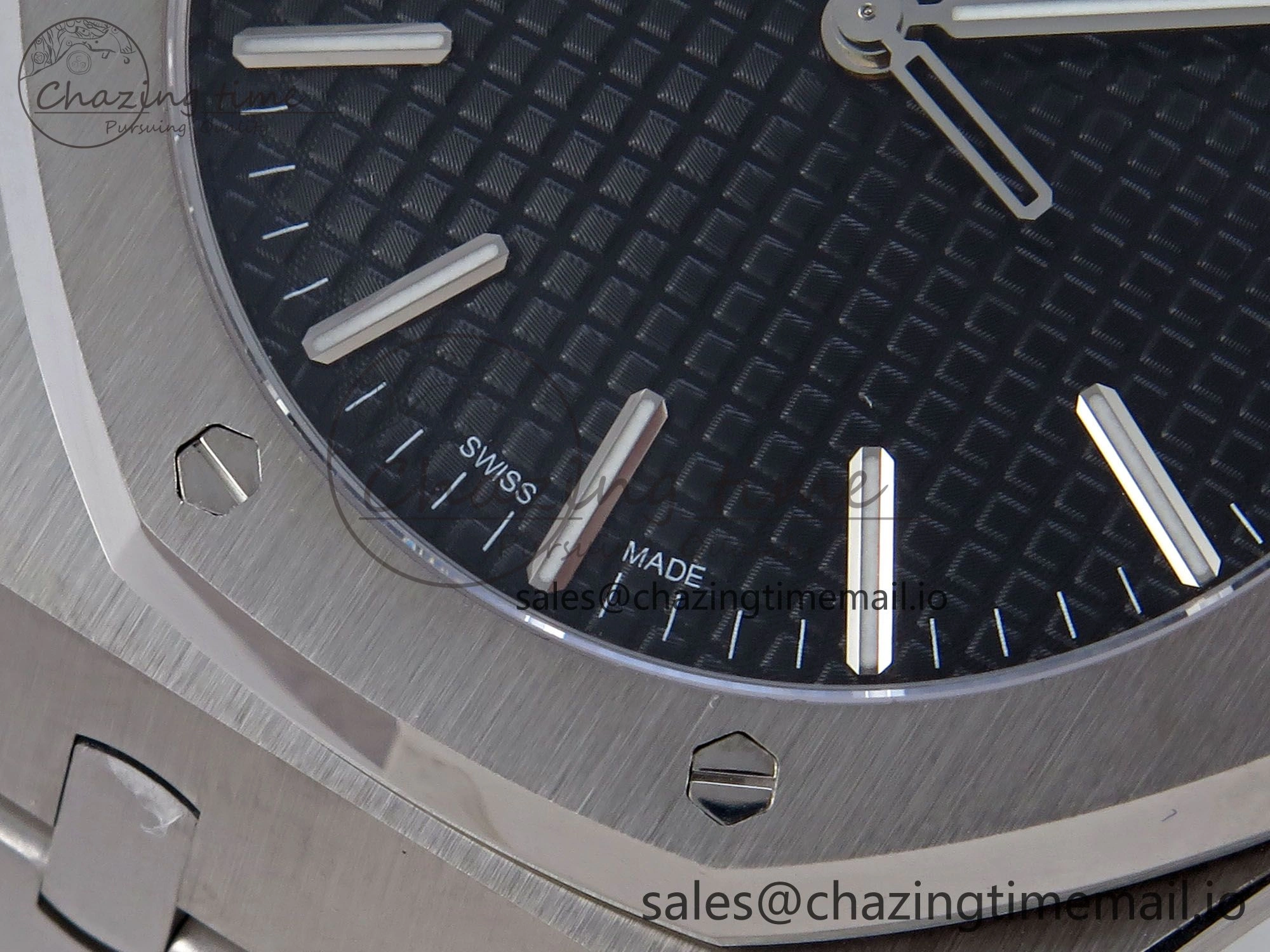 Royal Oak 41mm 15510 SS TKF 1:1 Best Edition Black Dial on SS Bracelet SA4302 Super Clone Vibrant 4313