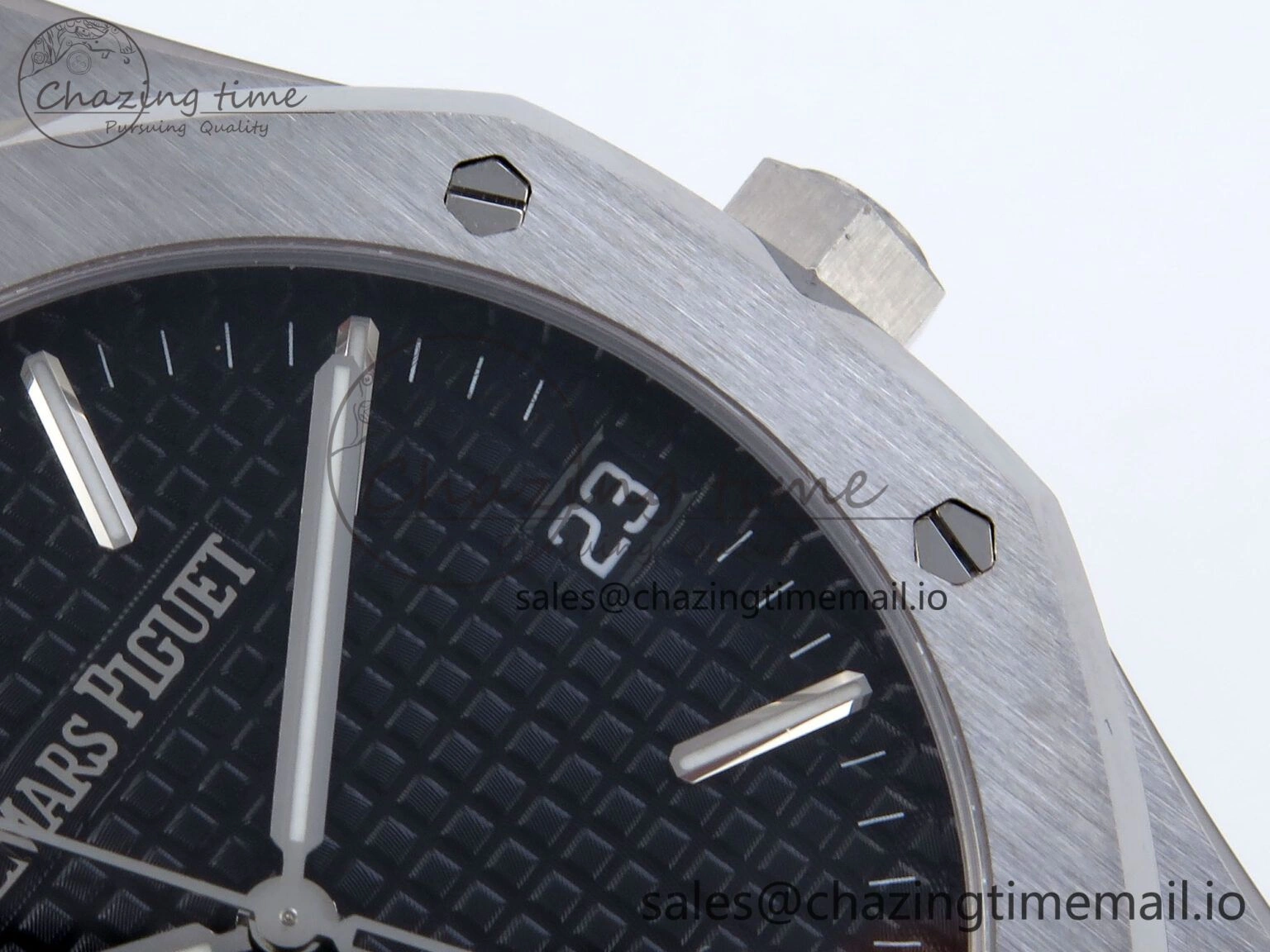 Royal Oak 41mm 15510 SS TKF 1:1 Best Edition Black Dial on SS Bracelet SA4302 Super Clone Vibrant 4313