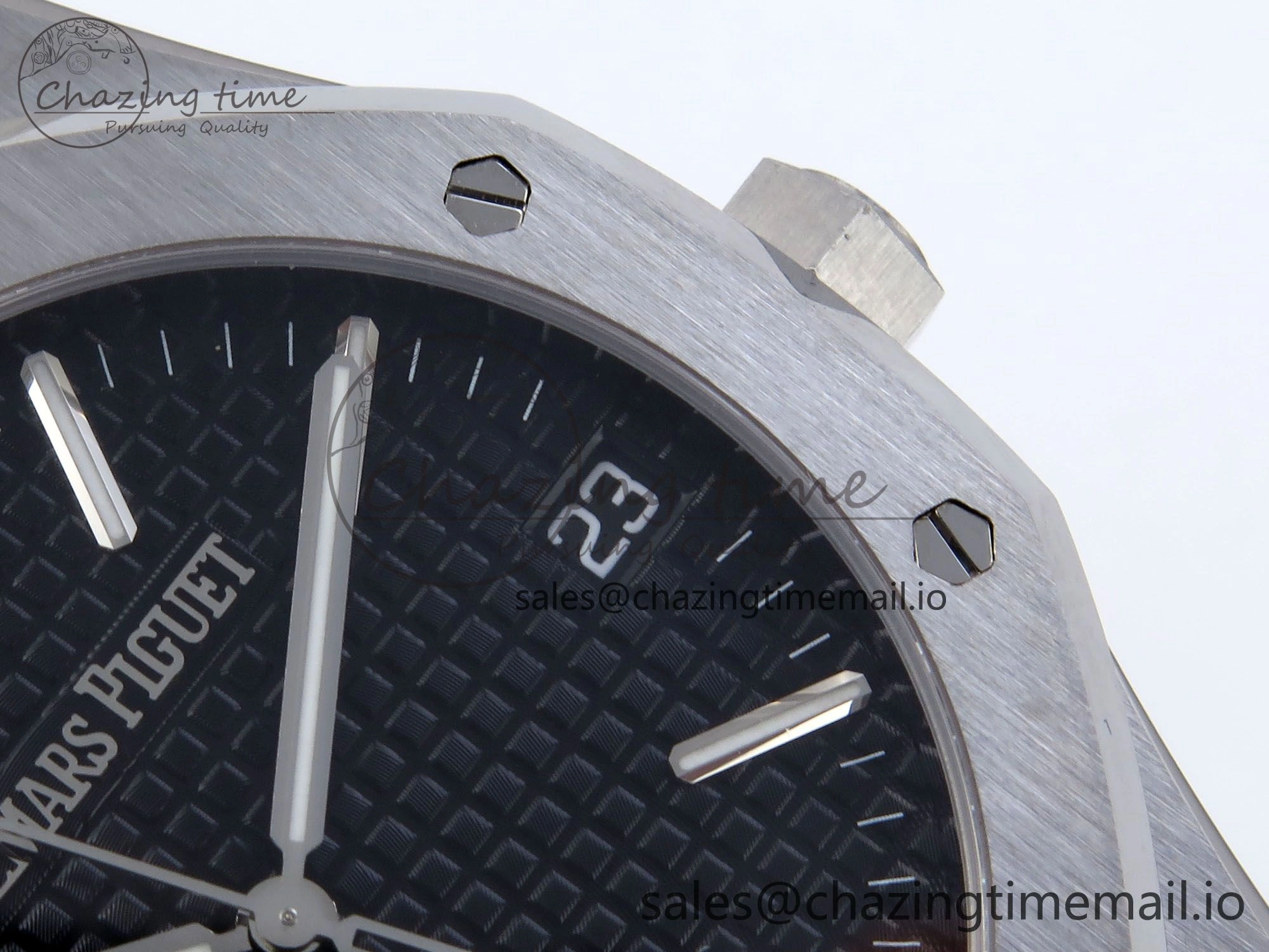 Royal Oak 41mm 15510 SS TKF 1:1 Best Edition Black Dial on SS Bracelet SA4302 Super Clone Vibrant 4313