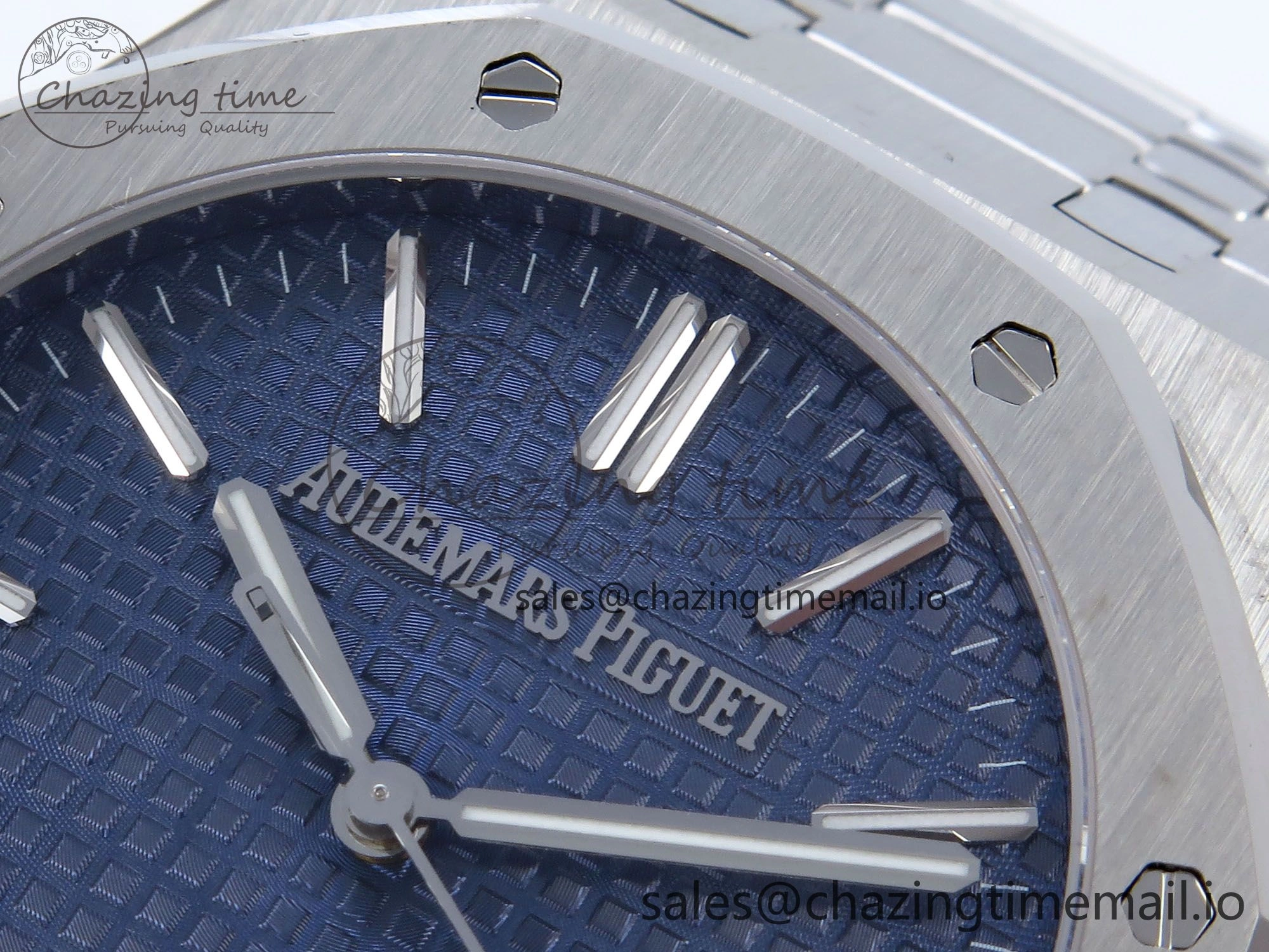Royal Oak 41mm 15510 SS TKF 1:1 Best Edition Blue Dial on SS Bracelet SA4302 Super Clone Snug 4312