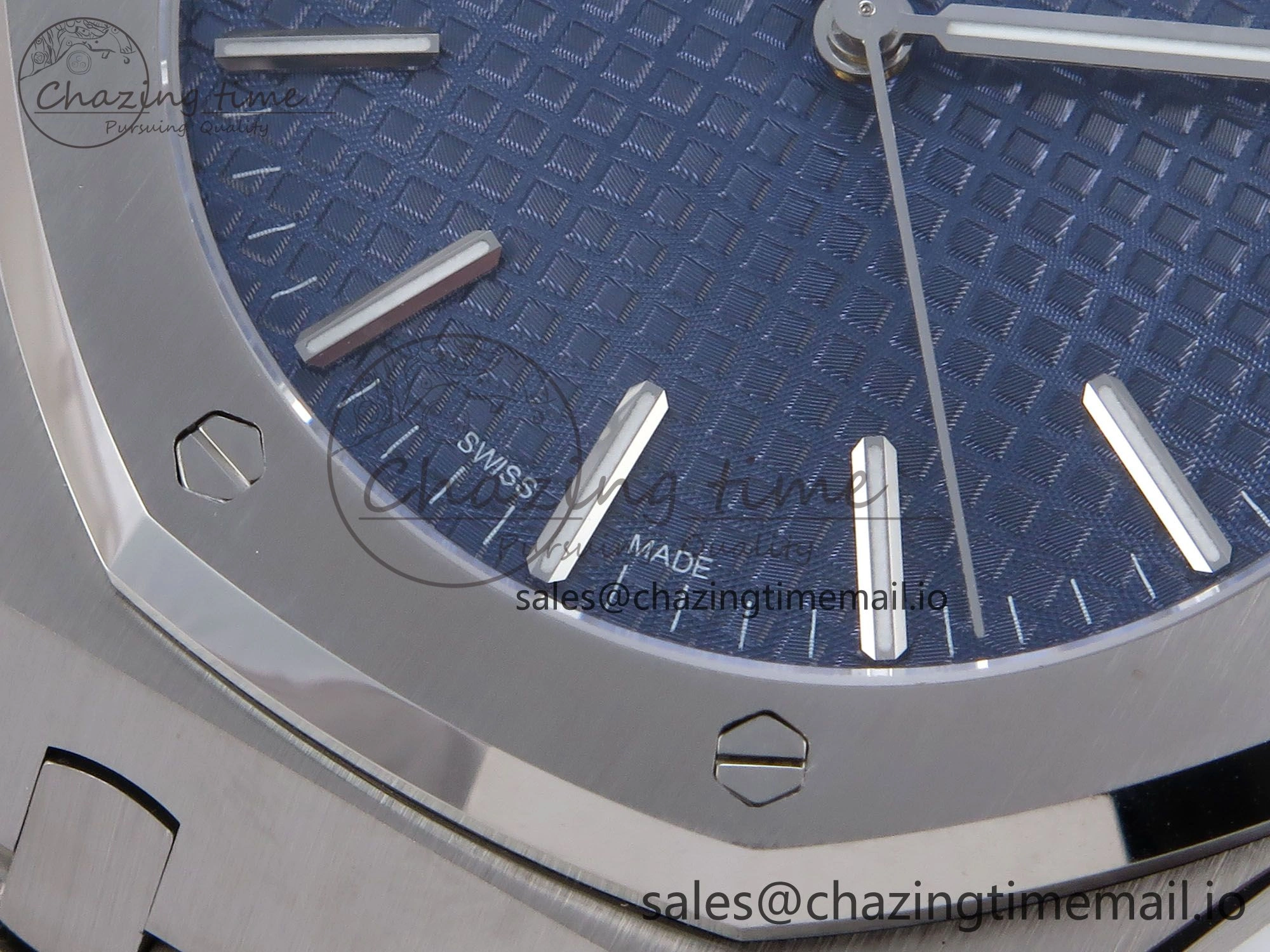 Royal Oak 41mm 15510 SS TKF 1:1 Best Edition Blue Dial on SS Bracelet SA4302 Super Clone Snug 4312