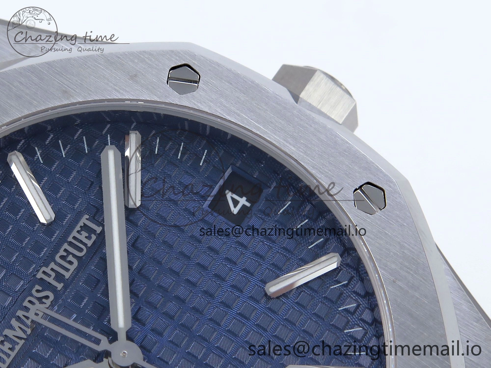 Royal Oak 41mm 15510 SS TKF 1:1 Best Edition Blue Dial on SS Bracelet SA4302 Super Clone Snug 4312