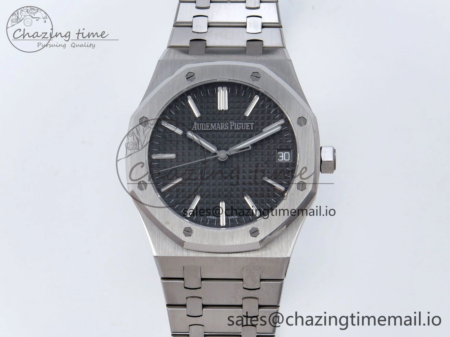 Royal Oak 41mm 15510 SS TKF 1:1 Best Edition Gray Dial on SS Bracelet SA4302 Super Clone FastDry 4316