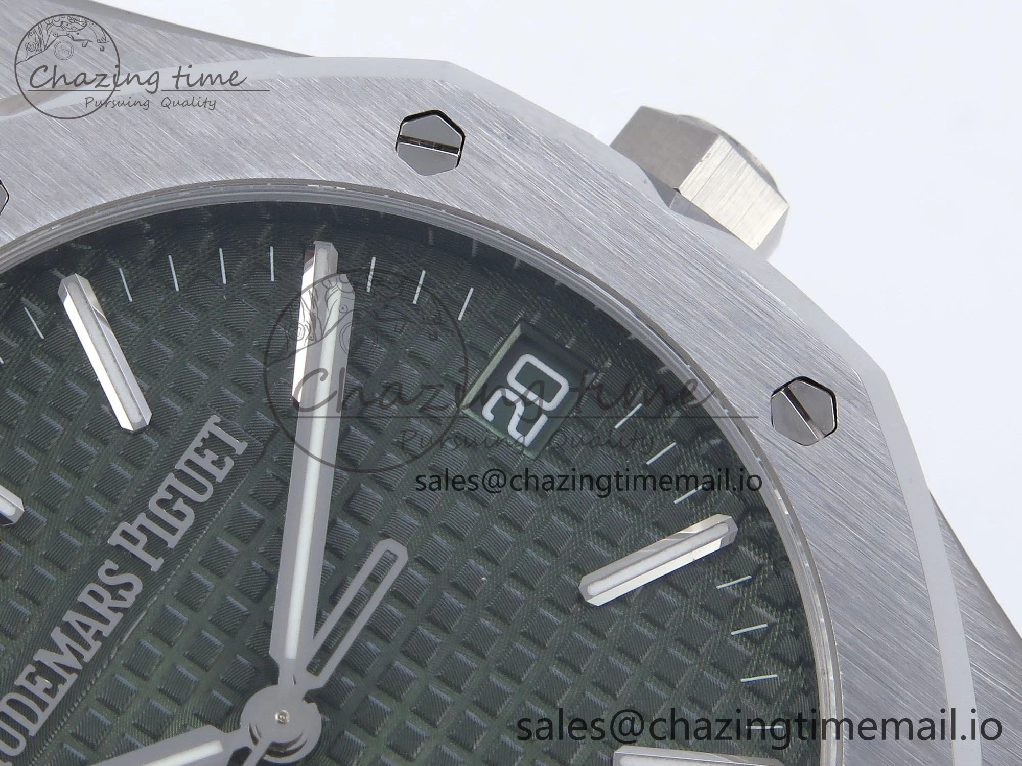 Royal Oak 41mm 15510 SS TKF 1:1 Best Edition Green Dial on SS Bracelet SA4302 Super Clone Attractive 4311