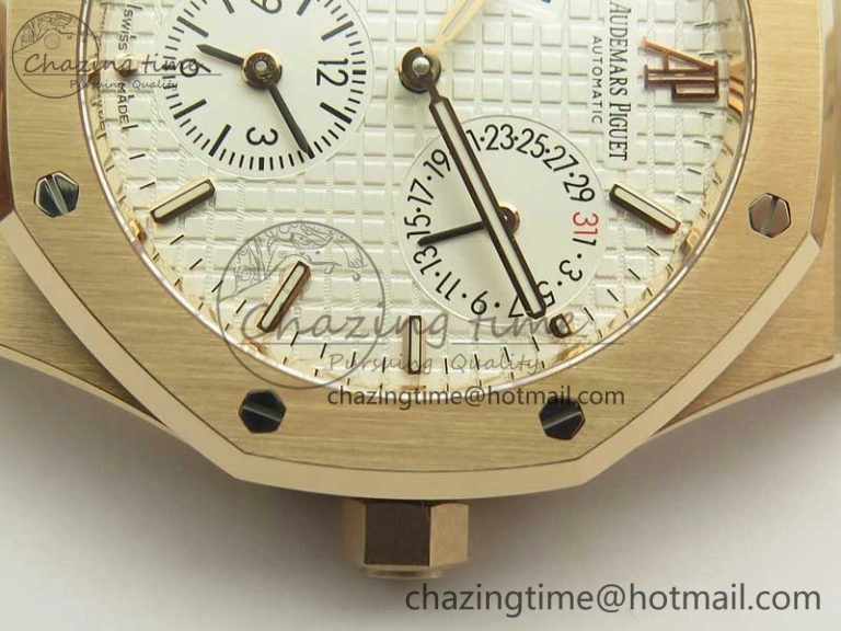 TopPick Royal Oak 41mm 26120 RG TWA Best Edition White Dial on RG Bracelet A 4920