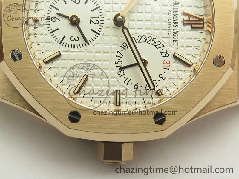 TopPick Royal Oak 41mm 26120 RG TWA Best Edition White Dial on RG Bracelet A 4920