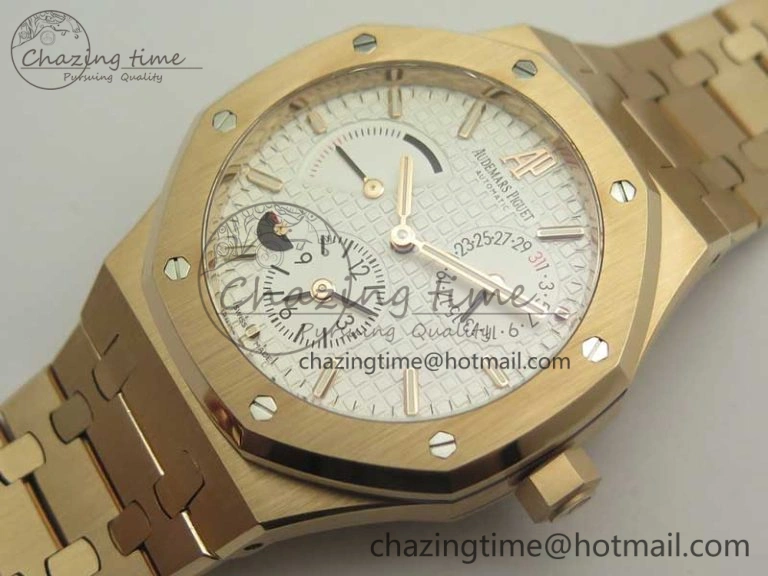 TopPick Royal Oak 41mm 26120 RG TWA Best Edition White Dial on RG Bracelet A 4920