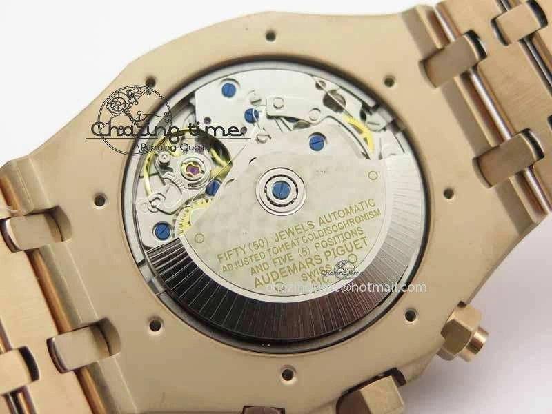 Royal Oak 41mm 26331 Chrono RG Blue Textured Dial Gold Subdial On RG Bracelet A GoAnywhere 4996