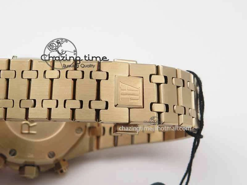 Royal Oak 41mm 26331 Chrono RG Blue Textured Dial Gold Subdial On RG Bracelet A GoAnywhere 4996