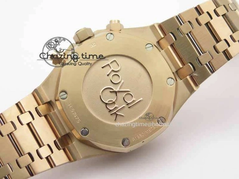 Comfortable Royal Oak 41mm 26331 Chrono RG Brown Textured Dial Gold Subdial On RG Bracelet A 4998