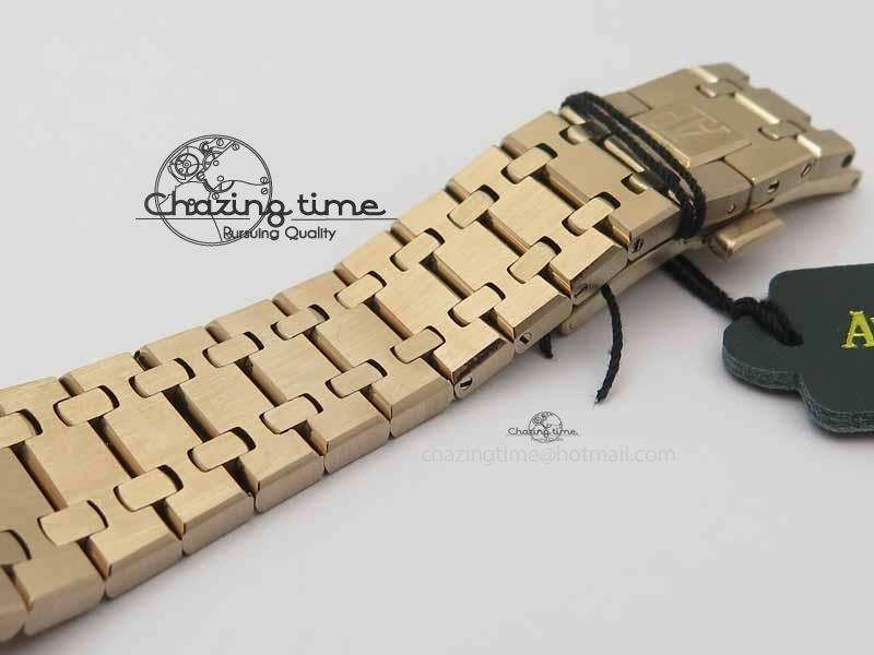 Comfortable Royal Oak 41mm 26331 Chrono RG Brown Textured Dial Gold Subdial On RG Bracelet A 4998