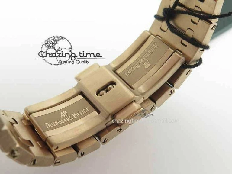 Comfortable Royal Oak 41mm 26331 Chrono RG Brown Textured Dial Gold Subdial On RG Bracelet A 4998