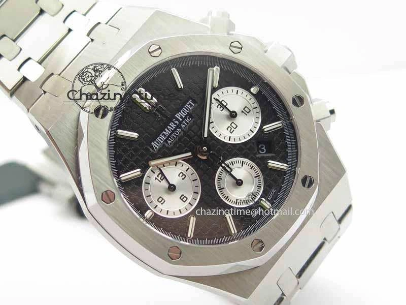 Royal Oak 41mm 26331 Chrono SS Black Textured Dial White Subdial On SS Bracelet A FastDry 4997