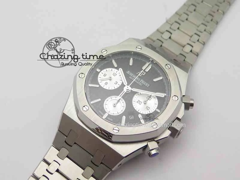 Royal Oak 41mm 26331 Chrono SS Black Textured Dial White Subdial On SS Bracelet A FastDry 4997