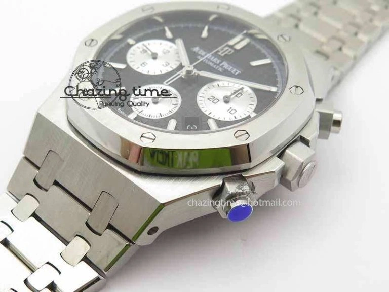 Royal Oak 41mm 26331 Chrono SS Black Textured Dial White Subdial On SS Bracelet A FastDry 4997