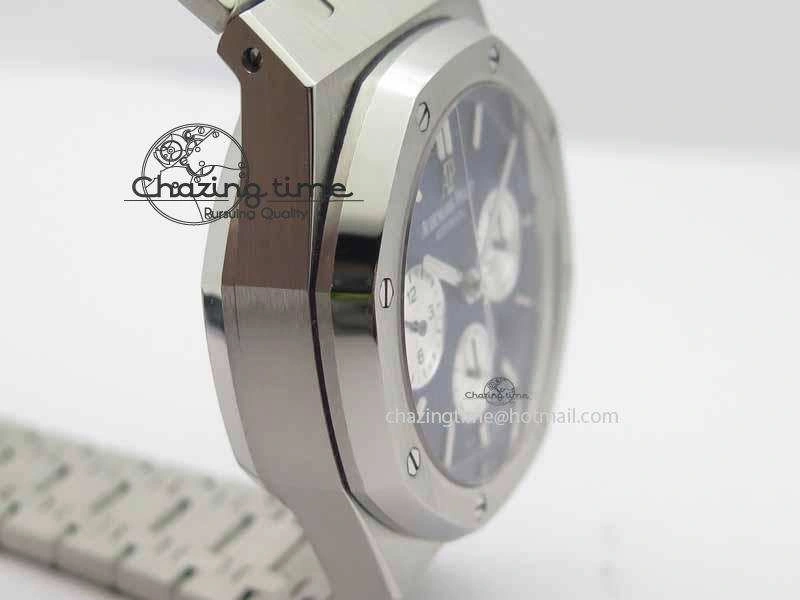Royal Oak 41mm 26331 Chrono SS Blue Textured Dial White Subdial On SS Bracelet A Stretchable 5000